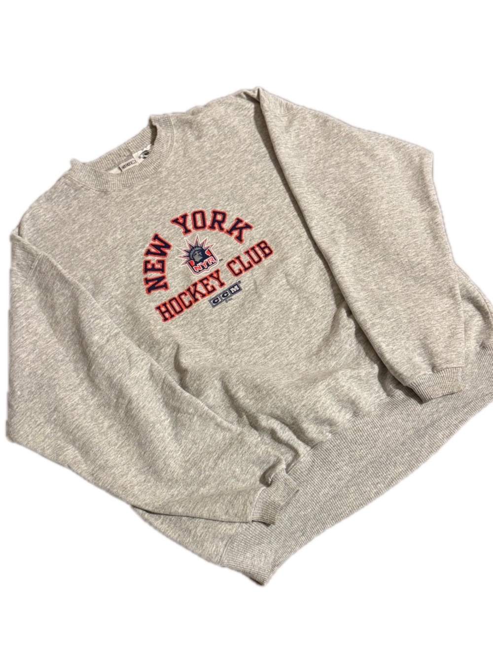 New York Rangers Vintage CCM Sweatshirt Crewneck Size XL Made In Canada Hockey
